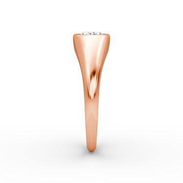 Just Brilliant East West Signet ring in rose gold — side