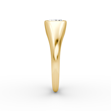 Just Brilliant East West Signet ring in yellow gold — side
