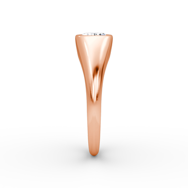 Just Brilliant East West Signet ring in rose gold — side