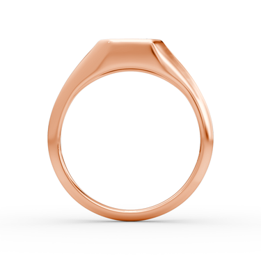 Just Brilliant East West Signet ring in rose gold — profile