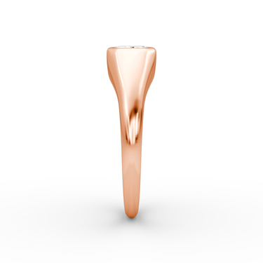 Just Brilliant East West Signet ring in rose gold — side