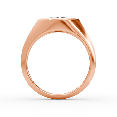 Just Brilliant East West Signet ring in rose gold — profile