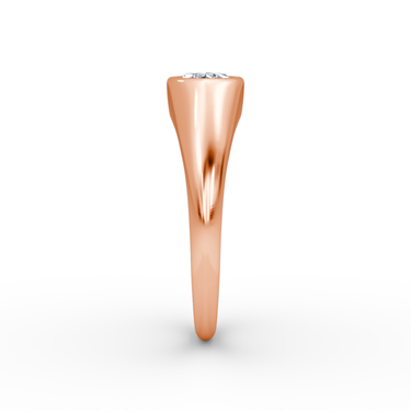 Just Brilliant East West Signet ring in rose gold — side