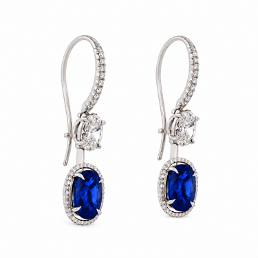 Éclat de Saphir Earrings by Just Brilliant — Angled view