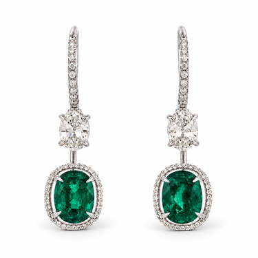 Éclat d’Émeraude Earrings by Just Brilliant — Front view