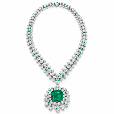 Éclat d’Émeraude Necklace by Just Brilliant — full