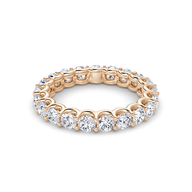 Just Brilliant Eternity Band, Full eternity / 2.0Ct / Round Brilliant in 18K Rose Gold, front view, unengraved.