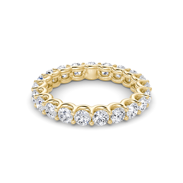 Just Brilliant Eternity Band, Full eternity / 2.0Ct / Round Brilliant in 18K Yellow Gold, front view, unengraved.