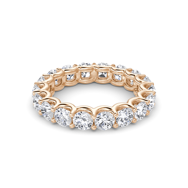 Just Brilliant Eternity Band, Full eternity / 2.8Ct / Round Brilliant in 18K Rose Gold, front view, unengraved.