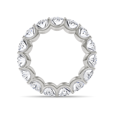 Just Brilliant Eternity Band, Full eternity / 7.5Ct / Oval in 18K White Gold, profile view, unengraved.