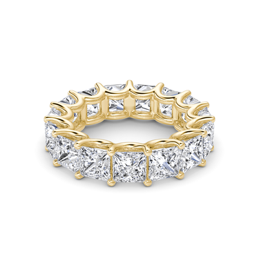 Just Brilliant Eternity Band, Full eternity / 7.5Ct / Princess in 18K Yellow Gold, front view, unengraved.