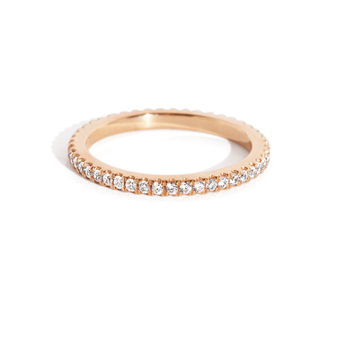 Just Brilliant Infinity Band, 18K Rose Gold, front view