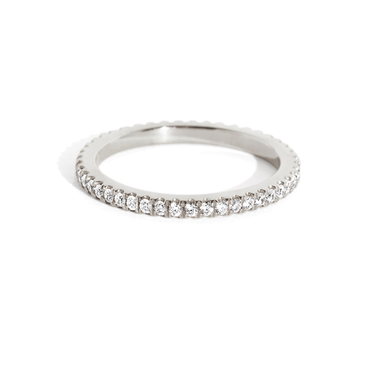 Just Brilliant Infinity Band, 18K White Gold, front view