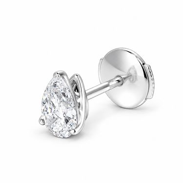 Larme de Lumière Diamond Earrings by Just Brilliant — setting profile