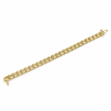 Ligne Solaire Diamond Bracelet by Just Brilliant — reverse settings and clasp in 18K yellow gold