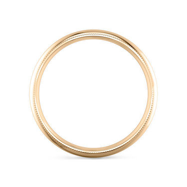 Just Brilliant 6mm Milgrain Wedding Band in 18K Rose Gold, profile view