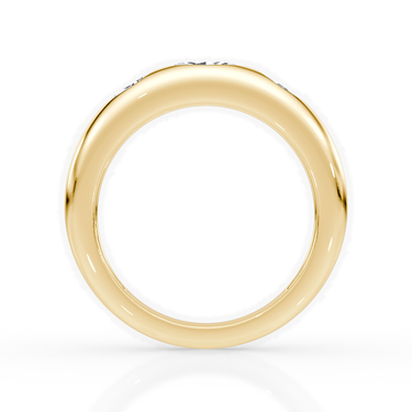Just Brilliant mixed shape dome band Yellow Gold — profile view