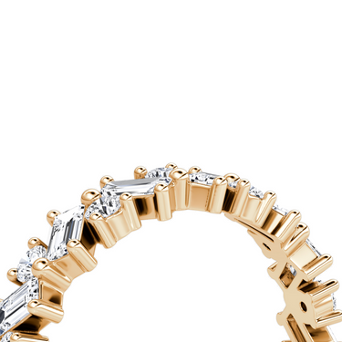Just Brilliant Mixed Shape Eternity Band — 18K Rose Gold — detail