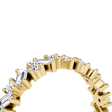 Just Brilliant Mixed Shape Eternity Band — 18K Yellow Gold — detail