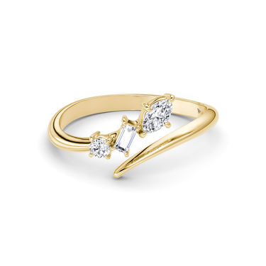 Just Brilliant Orion Ring in 18K Yellow Gold, front view.