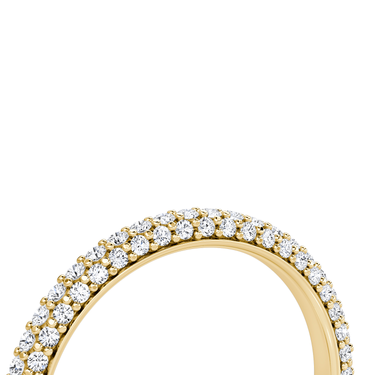 Just Brilliant pave dome band — pave — 18K Yellow Gold — detail view
