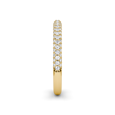 Just Brilliant pave dome band — pave — 18K Yellow Gold — side view