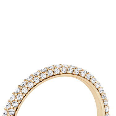 Just Brilliant pave dome band — pave — 18K Rose Gold — detail view