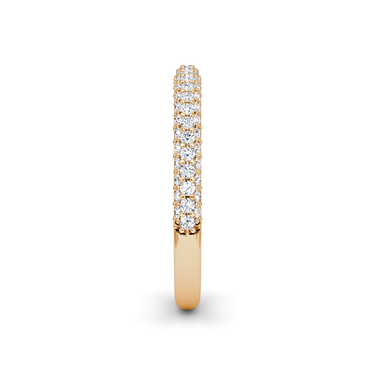 Just Brilliant pave dome band — pave — 18K Rose Gold — side view