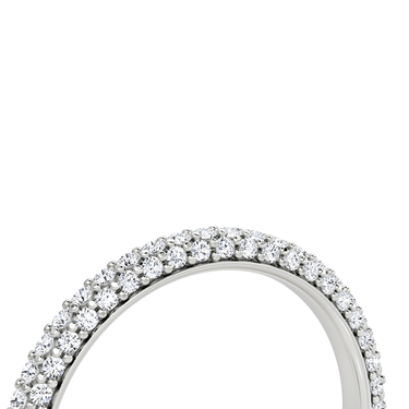 Just Brilliant pave dome band — pave — 18K White Gold — detail view