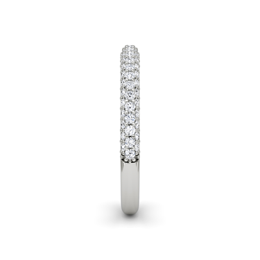 Just Brilliant pave dome band — pave — 18K White Gold — side view