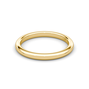 Just Brilliant pave dome band — plain — 18K Yellow Gold — front view