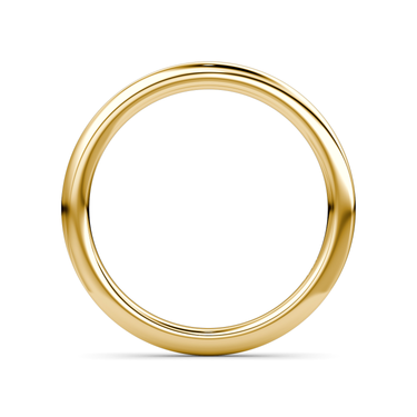 Just Brilliant pave dome band — plain — 18K Yellow Gold — profile view