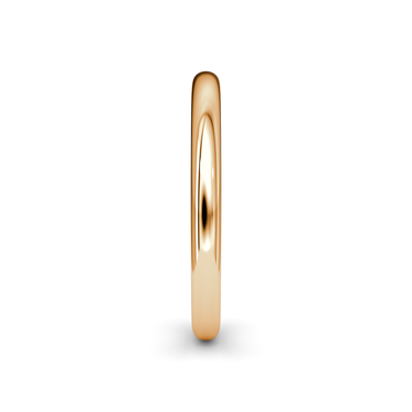 Just Brilliant pave dome band — plain — 18K Rose Gold — side view