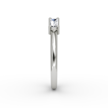 Just Brilliant Petite East-West cuff ring, White Gold, side view