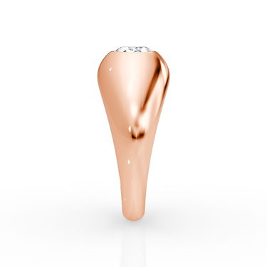 Just Brilliant Petite Oval Dome diamond band, rose gold, side view