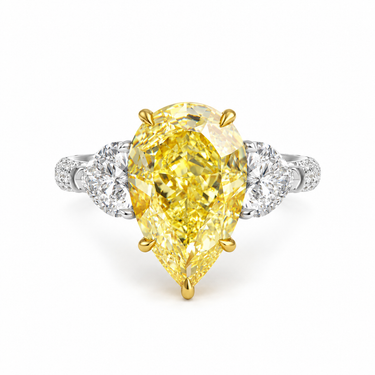 Poire de Soleil Diamond Ring by Just Brilliant — front view