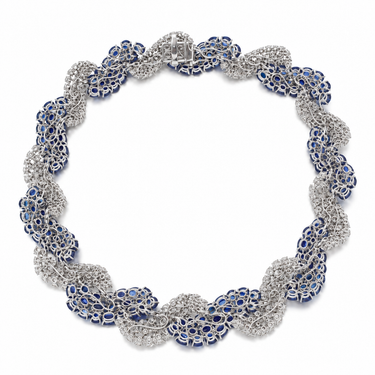Ruban de Saphir Necklace in 18K white gold by Just Brilliant — Reverse gallery and clasp