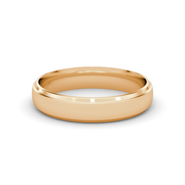 Just Brilliant Satin Wedding Band in 18K Rose Gold, front view