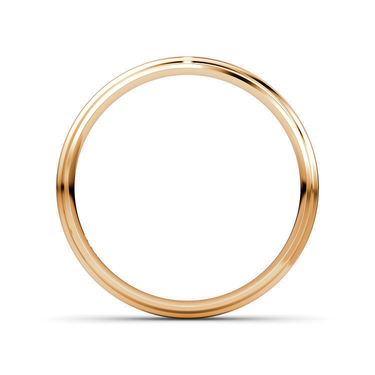 Just Brilliant Satin Wedding Band in 18K Rose Gold, profile view