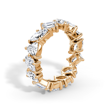 Just Brilliant Shooting Star Ring — full eternity — 18K Rose Gold — upright view