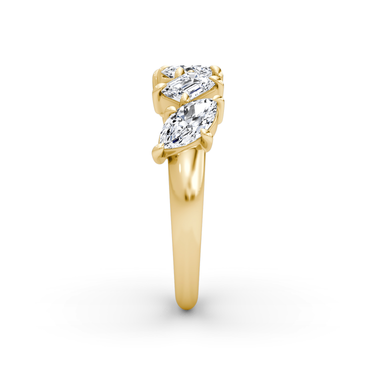 Just Brilliant Shooting Star Ring — half eternity — 18K Yellow Gold — side view