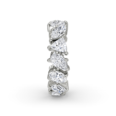 Just Brilliant Shooting Star Ring — full eternity — 18K White Gold — side view