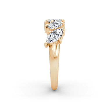 Just Brilliant Shooting Star Ring — half eternity — 18K Rose Gold — side view