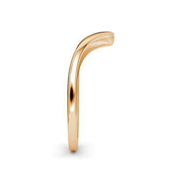 Just Brilliant Signature V Band, Plain, petite, 18K Rose Gold, side view.