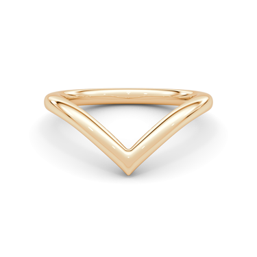 Just Brilliant Signature V Band, Plain, original, 18K Rose Gold, front view.