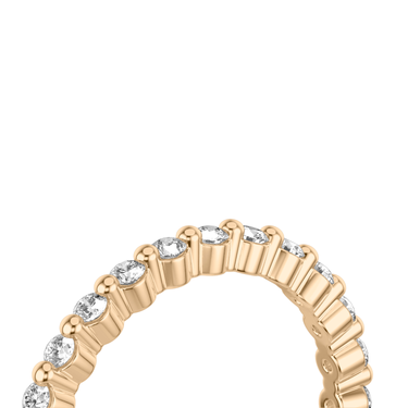 Just Brilliant single shared prong band — original — 18K Rose Gold — detail view
