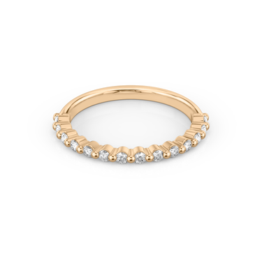Just Brilliant single shared prong band — original — 18K Rose Gold — front view