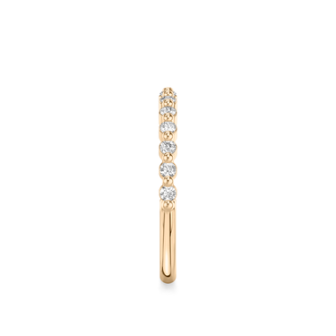 Just Brilliant single shared prong band — original — 18K Rose Gold — side view