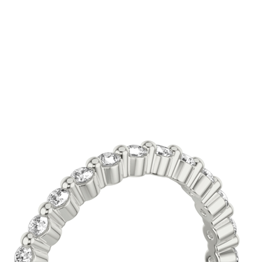 Just Brilliant single shared prong band — original — 18K White Gold — detail view