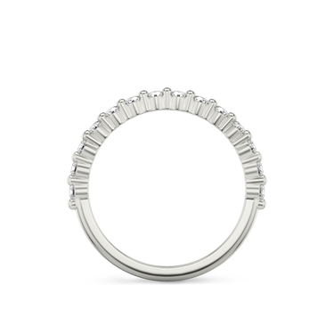Just Brilliant single shared prong band — original — 18K White Gold — profile view